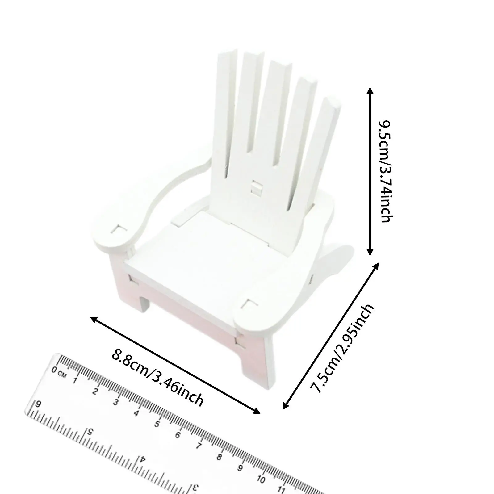 قلادة كرسي هزاز مصغرة، منظر طبيعي صغير، زخرفة معلقة حرفية، زينة أثاث بيت الدمى للعطلات #6