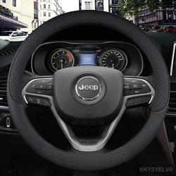 PU Leather Car Steering Wheel Covers For Jeep Commander PATRIOT COMPASS RENEGADE Grand Cherokee Wrangler