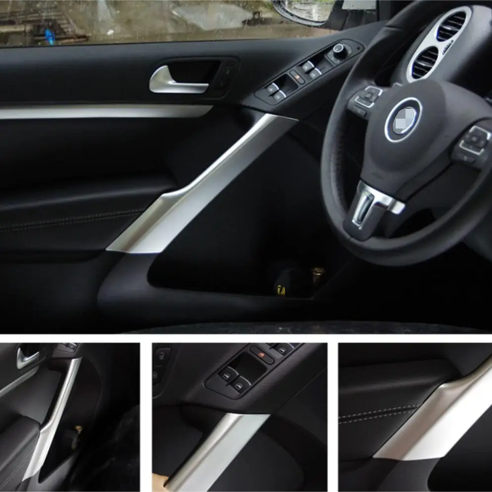 

Inner Door Armrest Handle Panel Strip Decoration Cover Trim For Volkswagen VW Tiguan MK1 2008 - 2015 Matte Accessories Interior