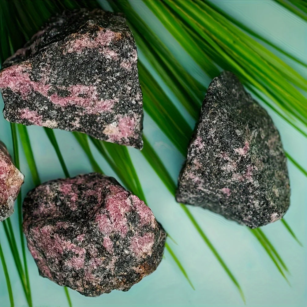 50g/120g/200g Rhodonite Raw Stones, Natural Rocks For Rolling And DIY Raw Stones And Crystals,