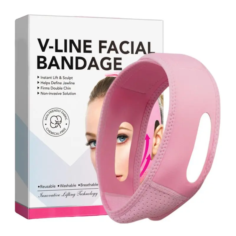 Bandaż wyszczuplający do twarzy V Line Face Shaper Women Chin Cheek Lift Up Belt V Face Bandage Face Shaper Chin Cheek Lift Up Belt