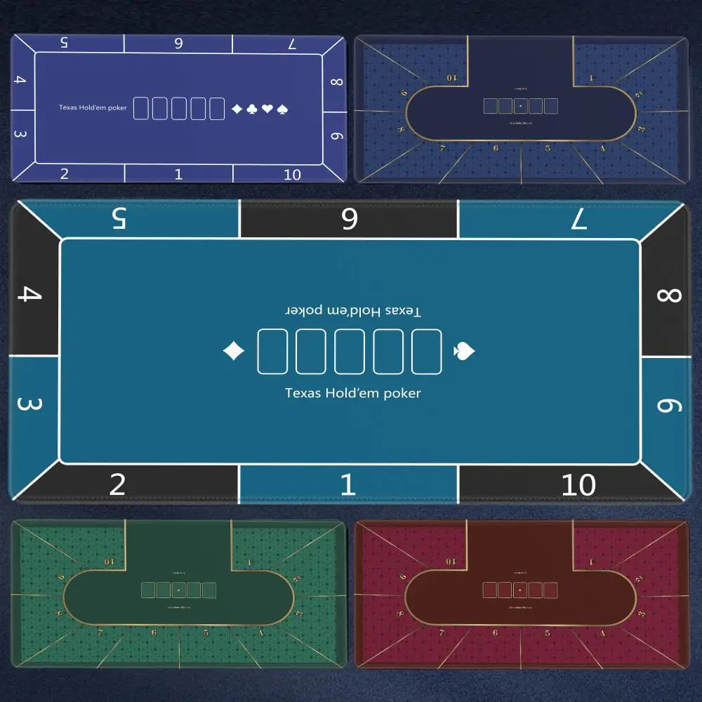 Texas Hold'em Table Pad Portable Rubber Foam Poker Table Mouse Pad Keyboard Office Gaming Table Pad Gambling Players Game Layout