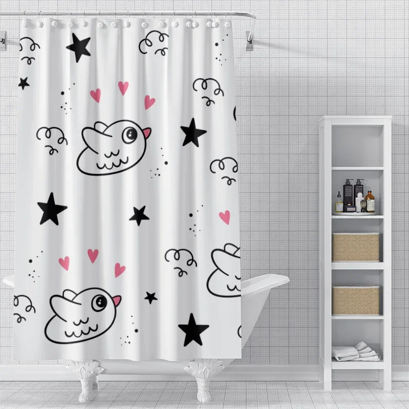 Home decoration shower curtains for bathroom waterproof curtain fabric Modern Nordic style Living Roomcute animal cartoon dogs