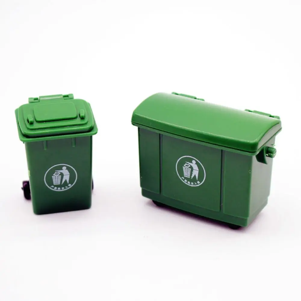 Plastic Dollhouse Miniature Trash Can Trendy Home Decor Toy Model Dollhouse Garbage Cans Doll House Decor Children