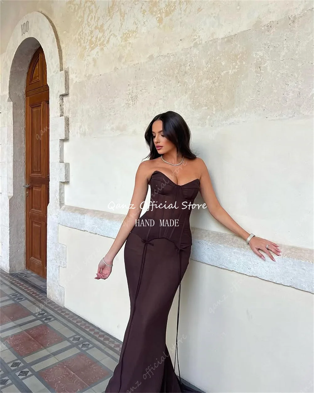 Qanz Women Robe De Soirée Femme Mermaid Corset Back Sexy Mermaid Party Dresses Sweetheart Prom Dresses 2025 Customized image 5