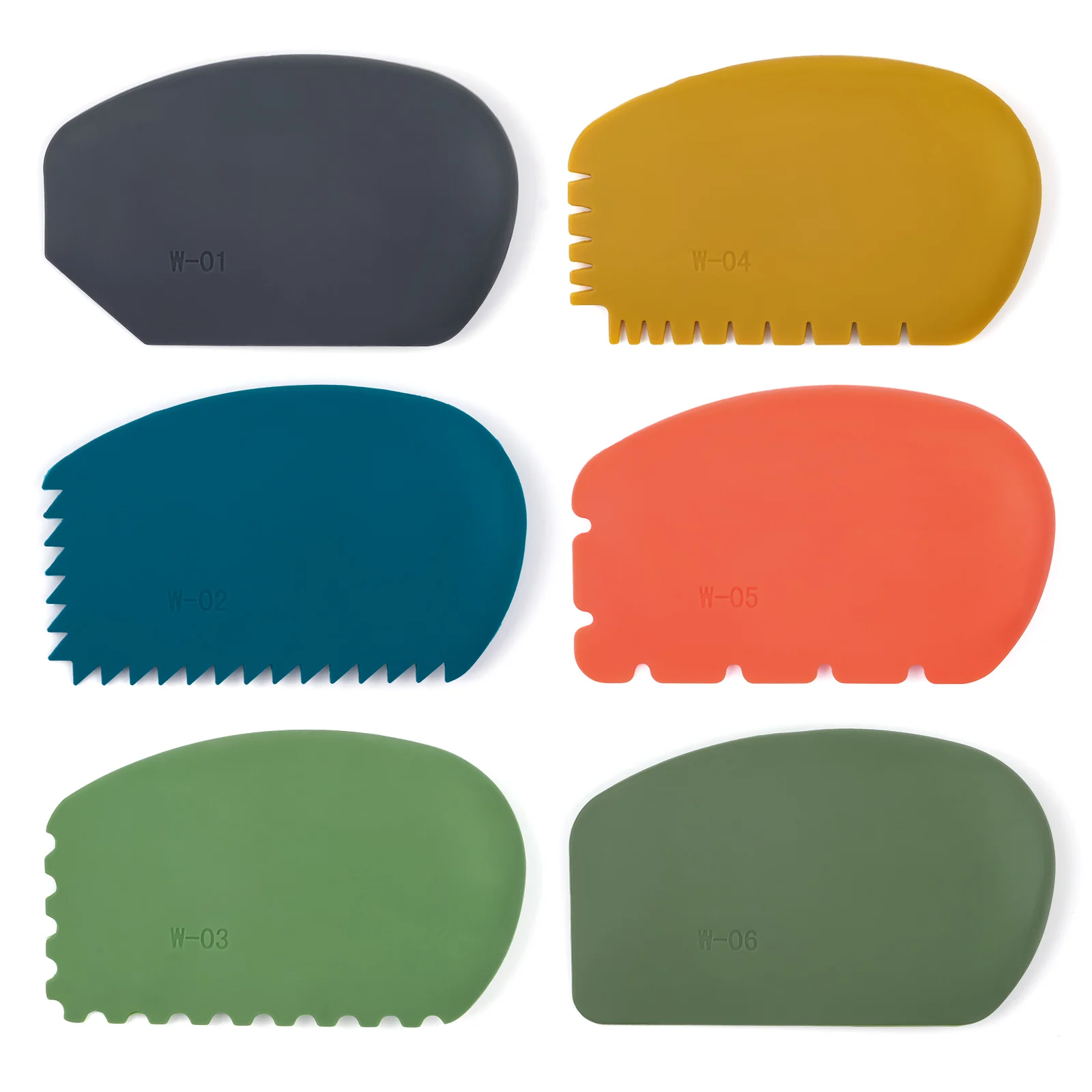Flexible Silicone Wedge Tools for Oils Acrylics Clays Plaster Encaustics and Ceramics Heat-Resistant Art Supplies