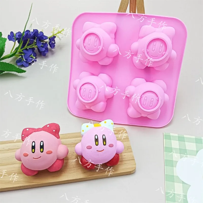 Kirby Silicone Mold Cute Cartoon Creativity Cake Chocolate Mold Nwe Fashion Exquisite Plaster Painting Make Model Gifts