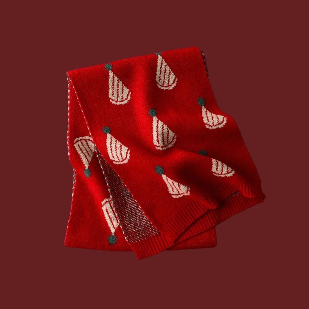 

Chic Elk Christmas Neckerchief Thicken Warm Knitted Scarf Deer Gifts Scarves Women Student