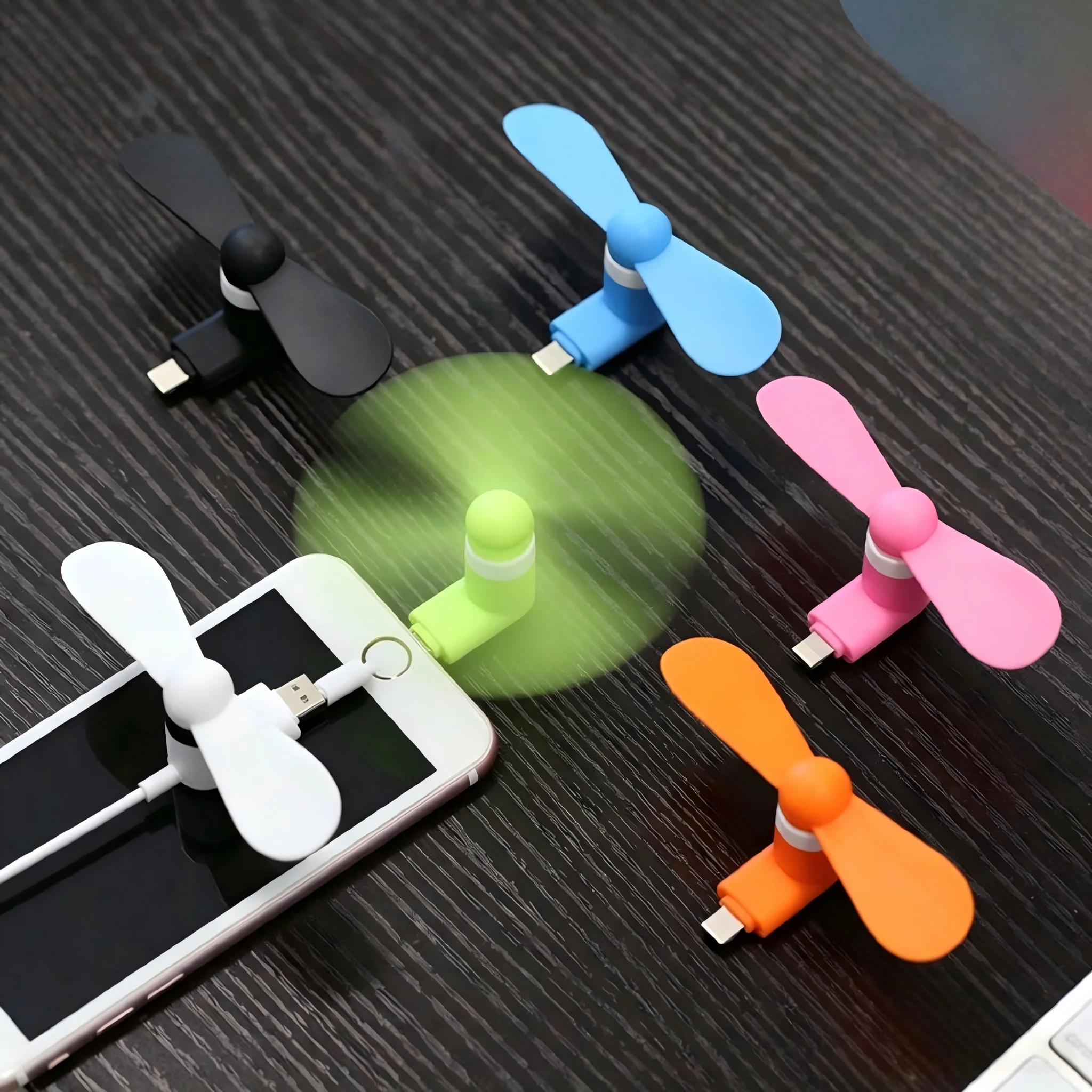 Portable Phone Fan with 6 Color Options