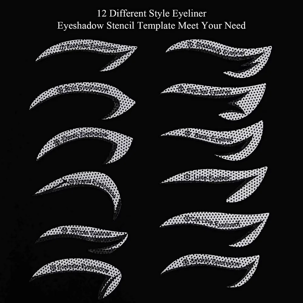 Fox Eye Makeup Stencils Eyeliner Stencil Mold Template Shaping Tools Eyebrows Eye Shadow Eyes Makeup Template Tool Stickers Card