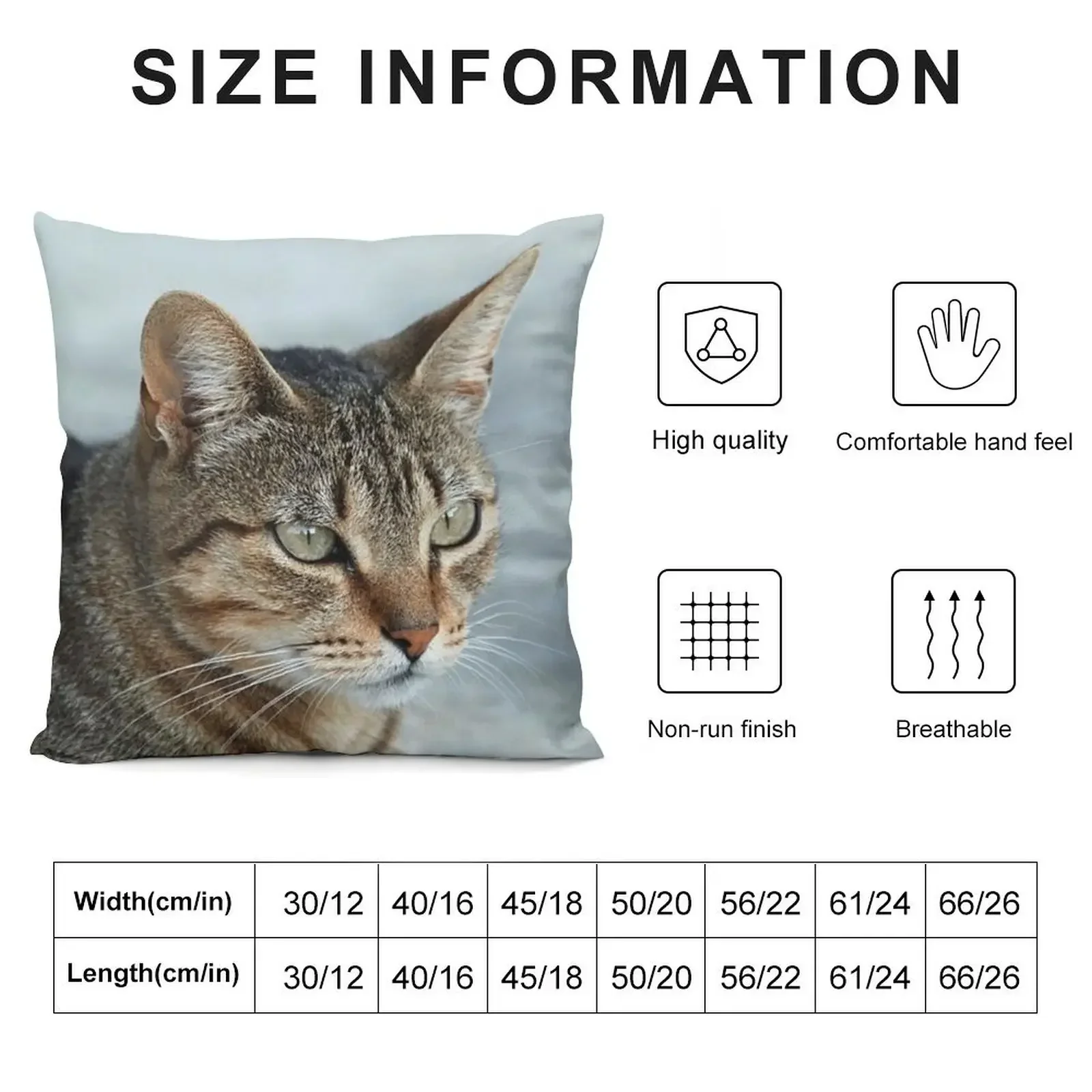 Stunning Tabby Cat CloseUp Photo Portrait Throw Pillow Sofa Decorative Covers Couch Cushions pillow