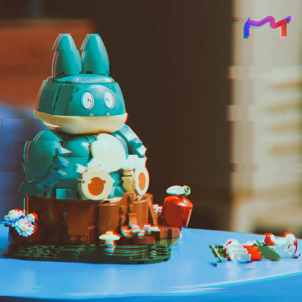 New 757pcs Big Stomach King Elf Themed Scene Cute Monster Baby Character Minifigure Model Building Block Toys For Birthday Gifts