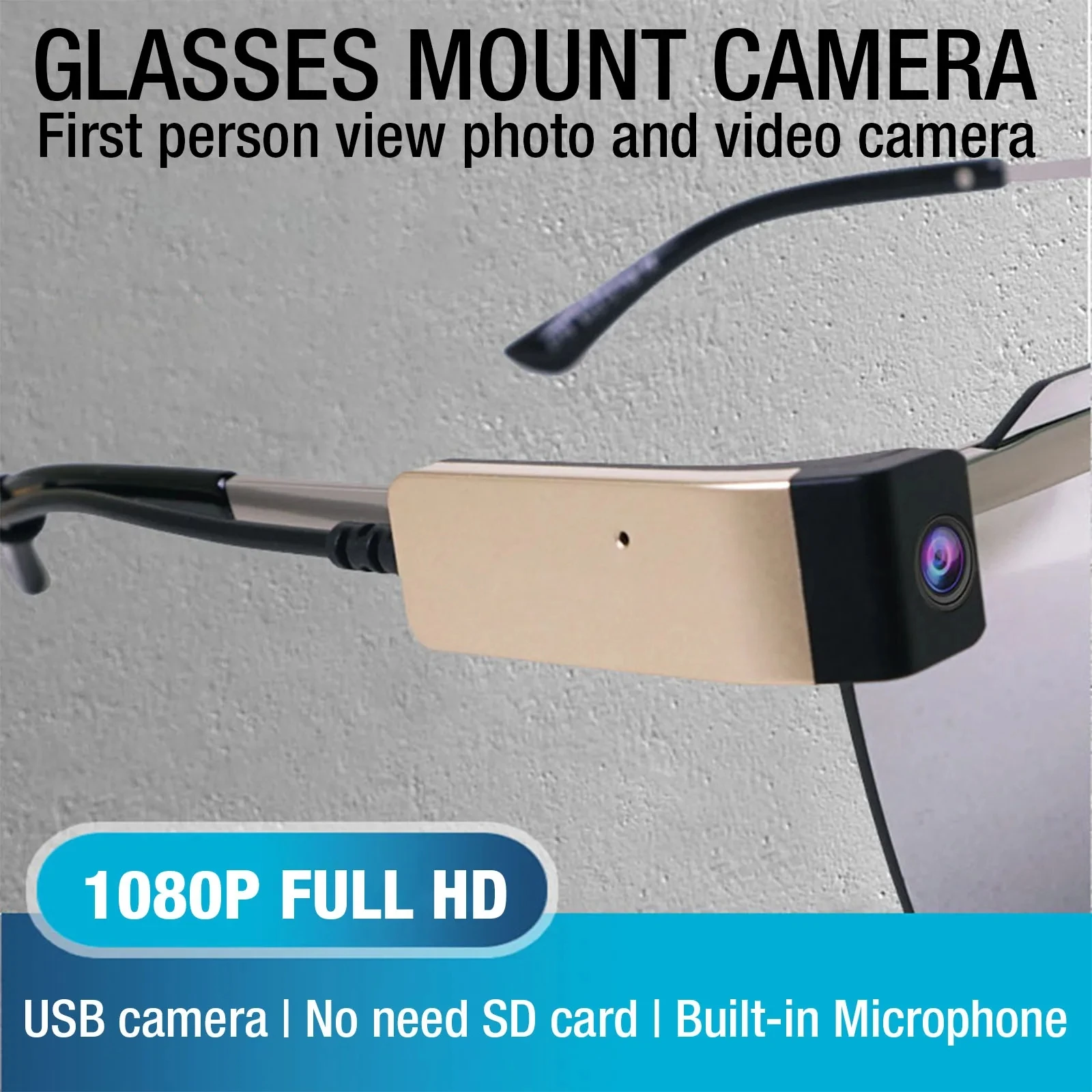 14d, Glasses Video Camera Mini Camera On Glasses , Suitable As An Camera For Unboxing Video , Mini Size Camera For Android Phone