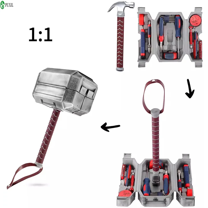 Imagem -04 - Household Multifuncional Hardware Combinação Tool Grupo Thor Hammer Toolbox Eletricista Reparador de Veículos Especiais