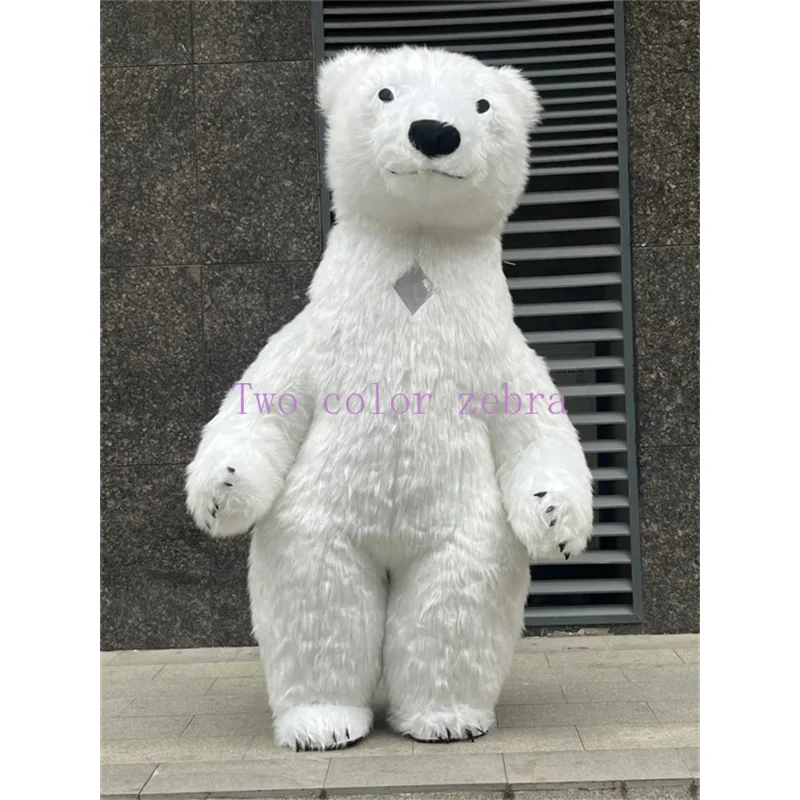 Costume de mascotte d'ours polaire gonflable à l'air personnalisé, costume d'animal, cosplay blanc, publicité, mariage, UY81