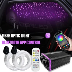 Smart LED Fiber Optic Light RGBW Engine Driver double head Light Source with Bluetooth APP Controller for all kinds Fiber Optics