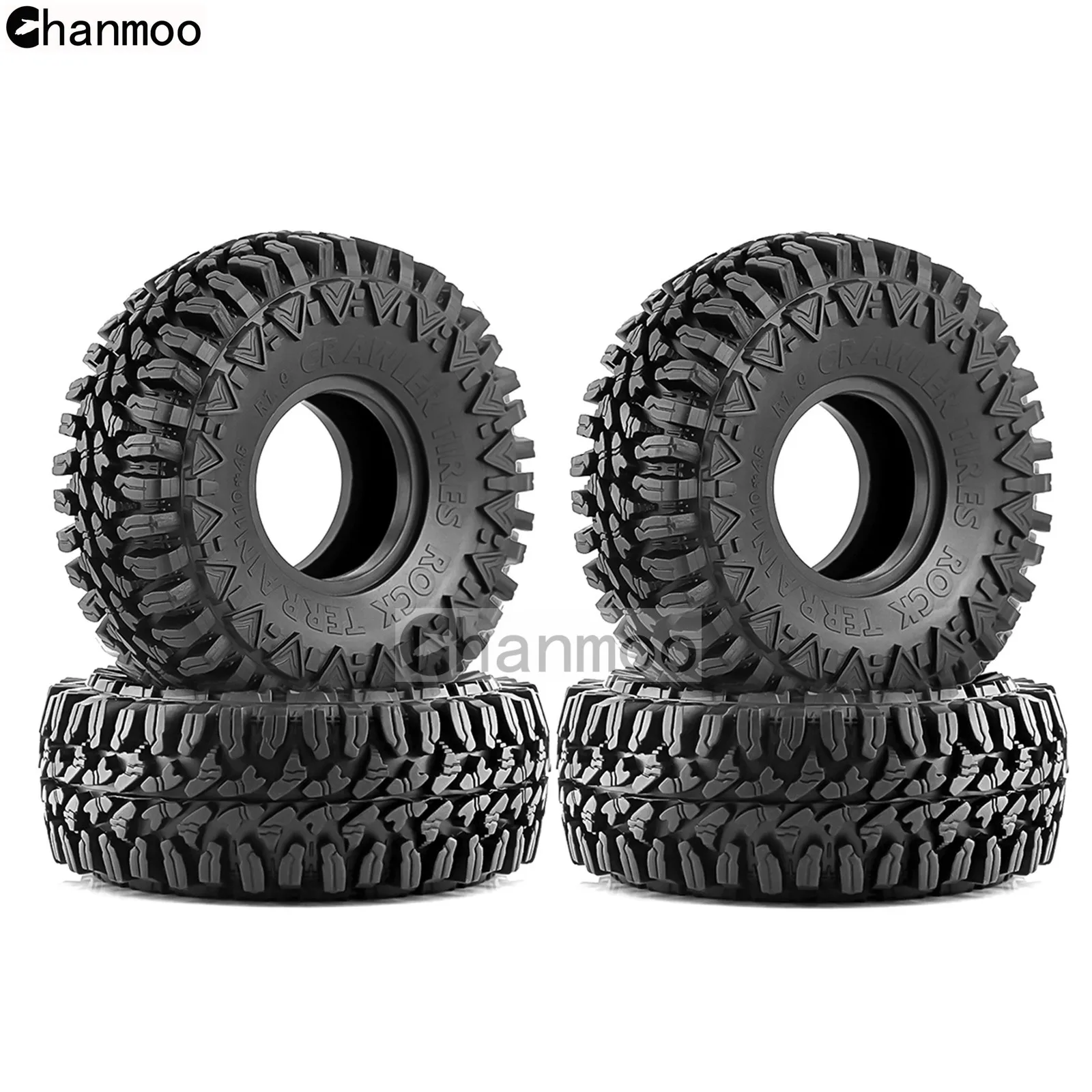 1.9in Crawler Banden Rock Wielen Modder Band voor 1/10 Schaal RC Auto Axiale Traxxas SCX10 II III TRX4 RC4WD D90 YK4102 Gen8 Redcat