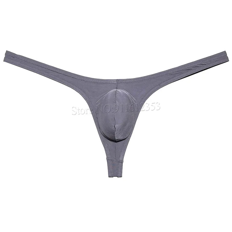 Sexy Mens Pouch Enhancing Thong Lingerie Shiny Bikini Underwear Unisex Panties Sheer Tangas Underpants