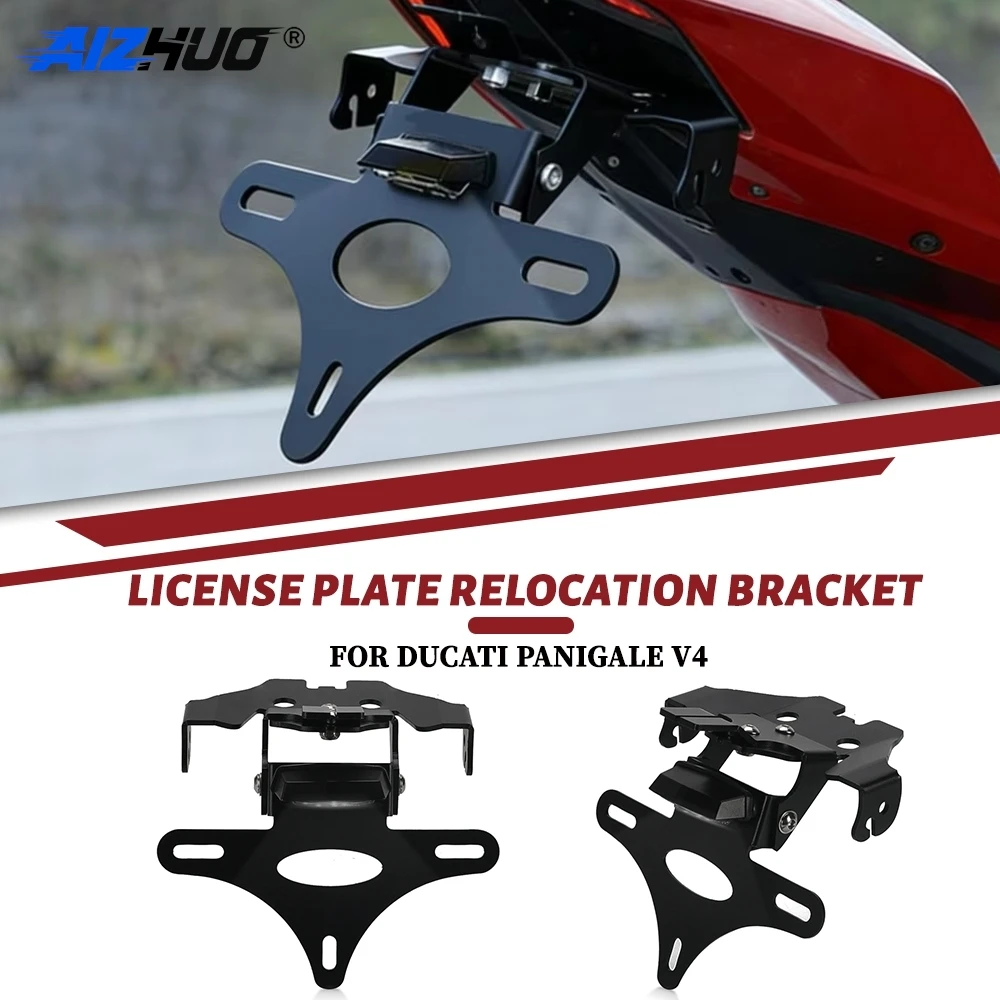 

For Ducati Panigale V4 S SP2 R/Speciale V2 Streetfighter V2 V4 2018-2023 2024 Motorcycle License Plate Holder Frame Bracket Kit
