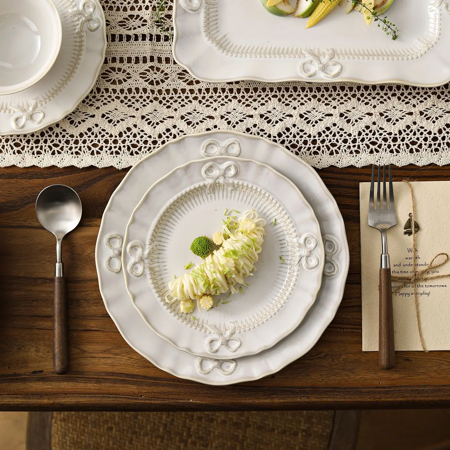 HYS kiln change dish set, high-end sense, niche dishes, tableware, household plates, vegetable plates, ceramic rice bowls, soup