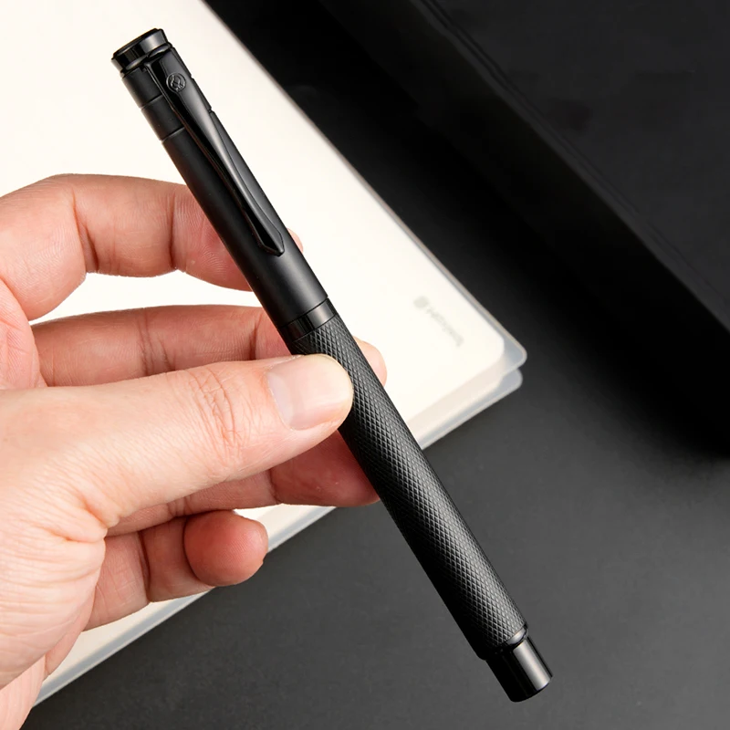 

Black Warrior Business Metal Fountain Pen 0.4mm And 0.5mm Bright Pointed,1.0mm Curved Pointed Student Adult Calligraphy Practice