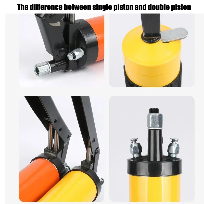 Professional Oiling Tool Enhanced Double Piston Pressure Resistance 10,000 PSI Grease Gun Pistol Grip 600cc Suitable for Butter