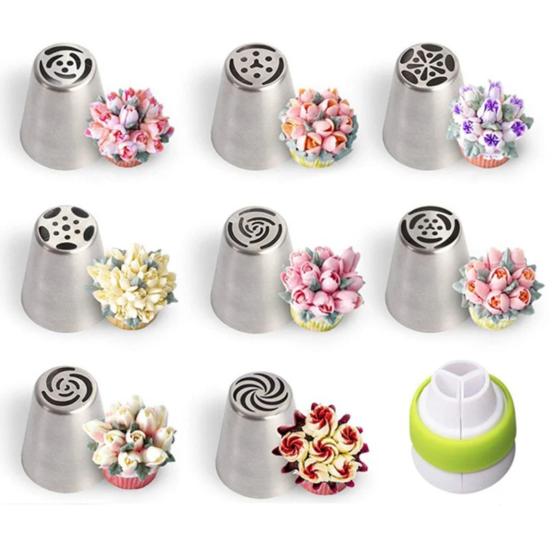 New Flower Cream Icing Piping Nozzles Tips Cake Biscuit Cupcake Baking Pastry Decorating Tools Multi-style 304 Stainless Steel