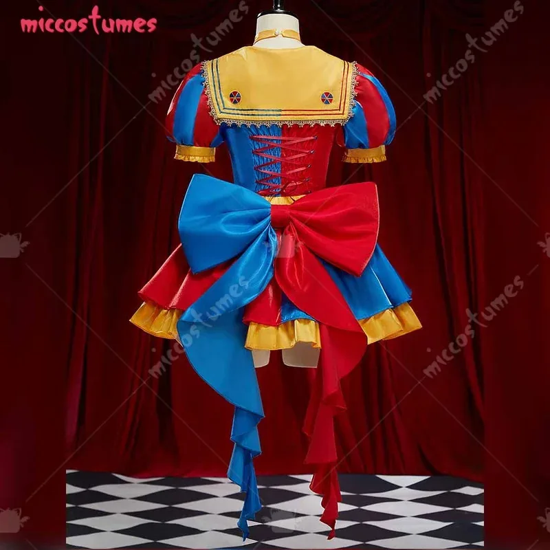 

25COSMiccostumes Women's Clown Girl Derivative Halloween Sailor Suit Casuel Outfit Sailor Dress with Hat Gloves Cosplay Costume