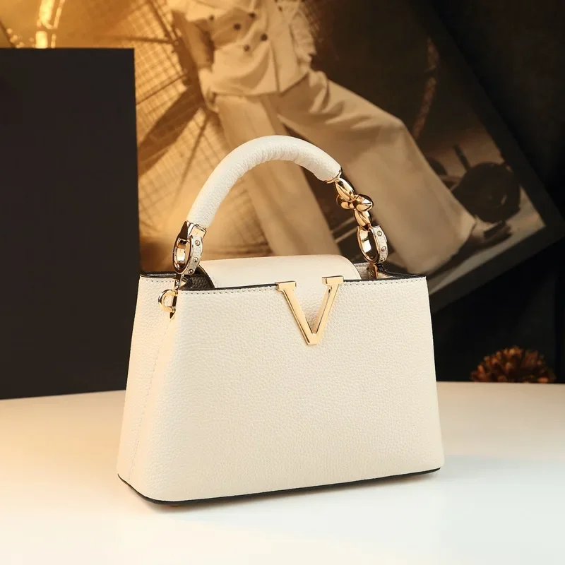 

Unique Leisure Diaper Bag Elegant Classic Handbag Fashionable Square Shoulder Bag for Women High-End Minimalist Original Retro