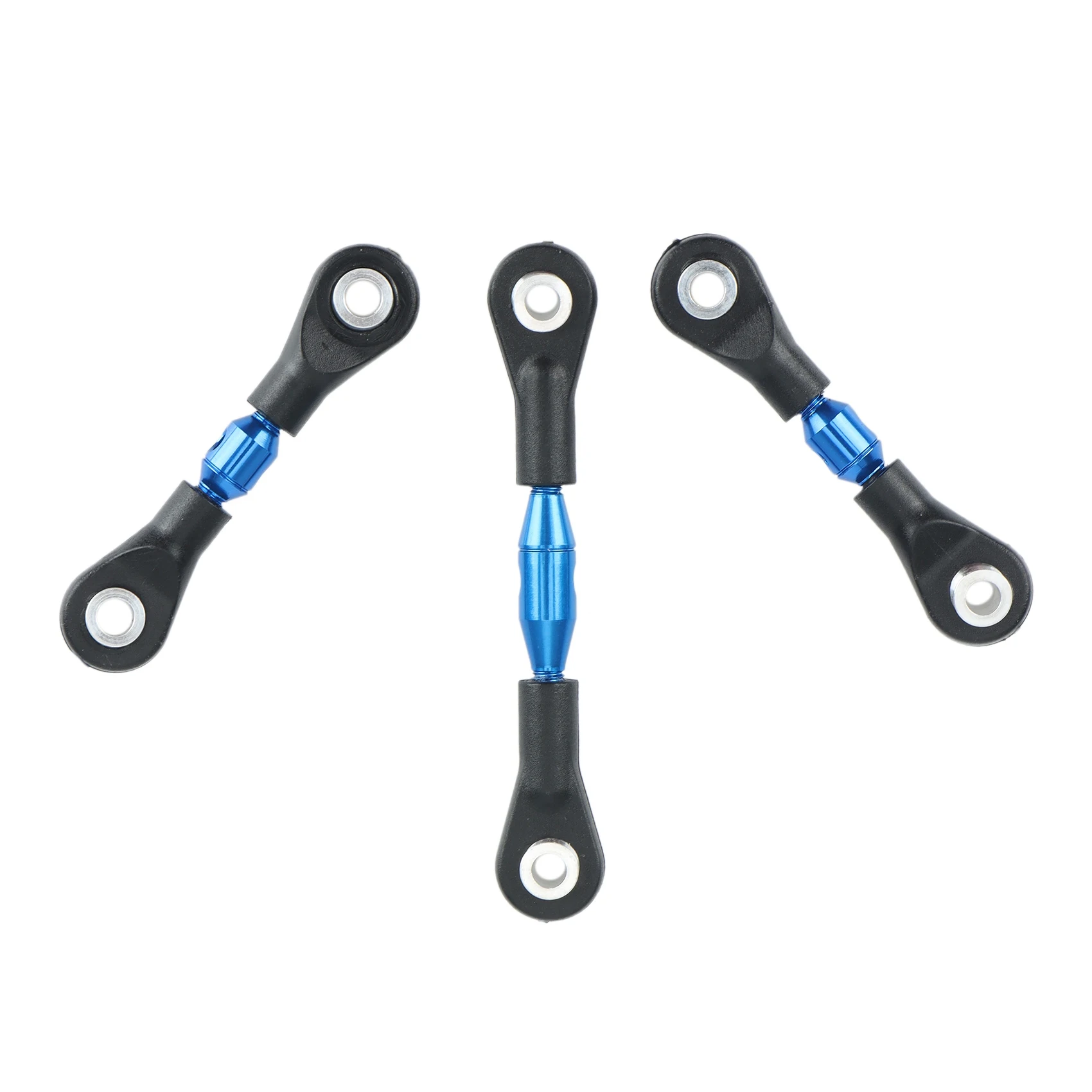 3Pcs Metal Steering Rod Link Rod Tie Rod for Tamiya TT-01 TT01 1/10 RC Car Upgrade Parts Accessories,Blue