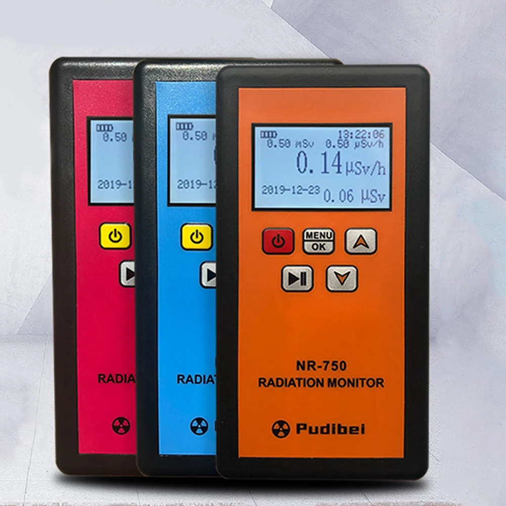 Imagem -06 - Detector de Radiação Nuclear Portátil Display Lcd Testador Radioativo Doméstico Contador Geiger Beta y Detecção de Raio x Nr750