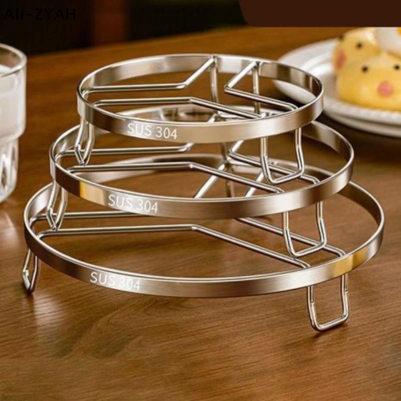 【YAh】Stainless Steel Steamer Rack Heavy Duty Round Durable P