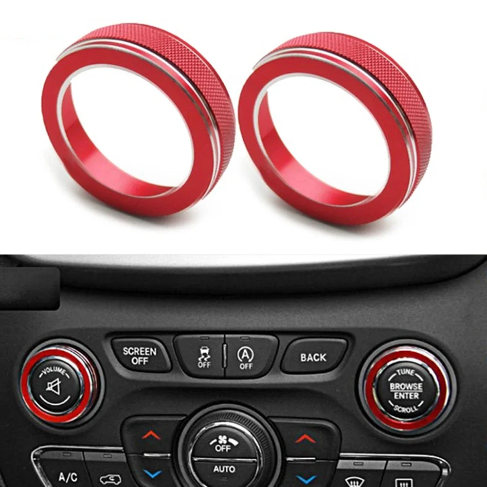 

Car Accessories Volume Knob Covers Car Direct Installation For Jeep For Cherokee Volume CD Switch Knob 2pcs/set