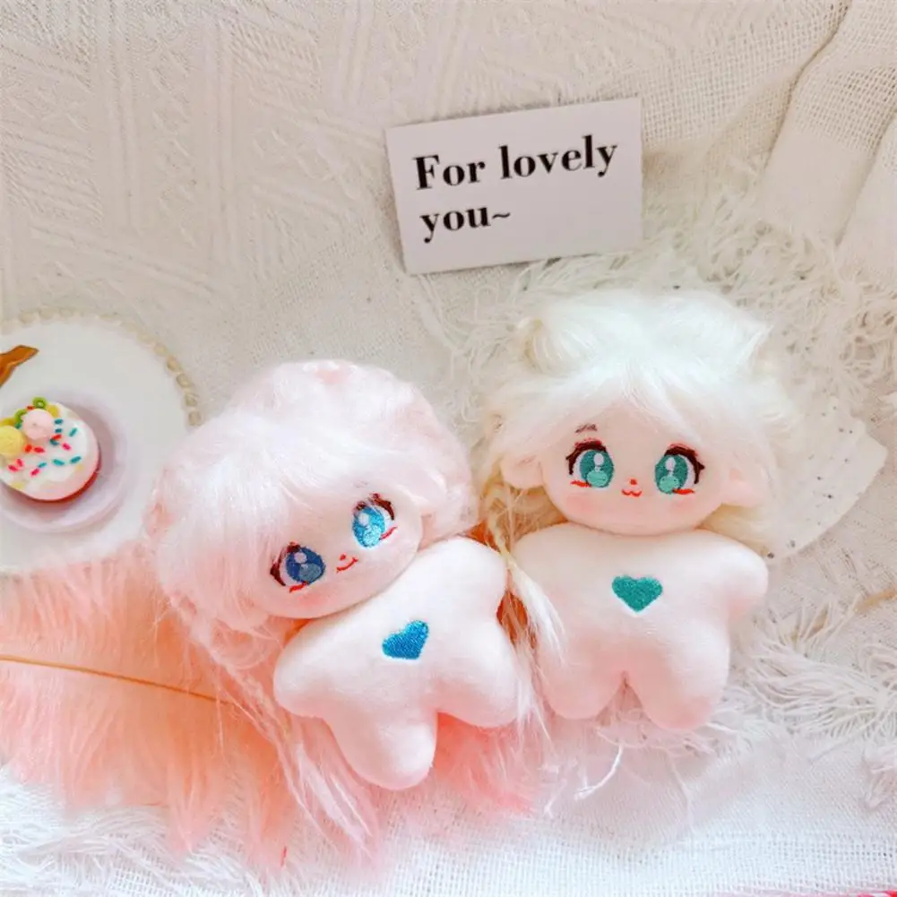 Cartoon Idol Doll Cotton Doll Cute Anime Girl Doll Diy Hairstyles Big Eyes Unfinished Plushies for Pretend Play Stuffed Toy Game