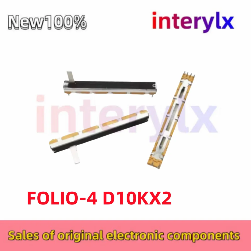 5Pcs/Lot 10KD  FOLIO-4 D10KX2 10K 7.5CM 75MM treasure bag mixer Soundcraft 2-channel double potentiometer D103