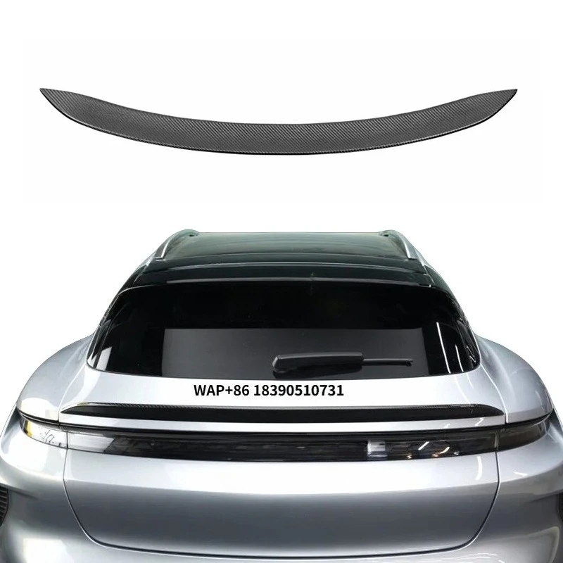 

Car Exterior Accessories for Taycan Cross Turismo Dry Carbon Fiber Rear Spoiler for Taycan 4S Turbo Middle Tail Wing