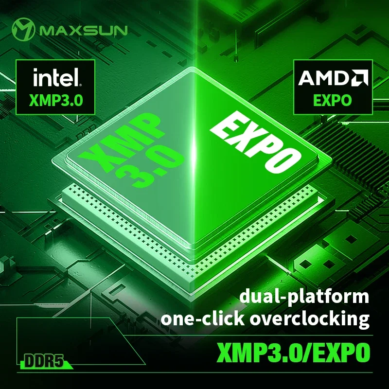 MAXSUN المبرد Memoria RAM DDR5 6000mhz 16GB/32GB ذاكرة عشوائيّة للحاسوب المكتبي DDR5 RAM ثنائي القناة Computador كمبيوتر مكتبي