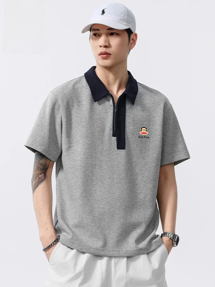 

Футболка PaulFrank Monkey f Zip ort Sve, мужская повседневная футболка свободного кроя, летняя модная футболка, дышащая, легкая, хлопковая, из дышащего материала, легкая, из хлопка...