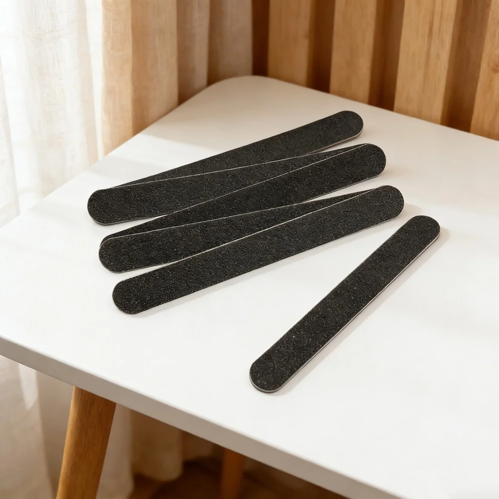 4/8/16/32pcs Professional Double-sided 240/240 Grit Nail File, Black Nail Care Tool and Home Nail