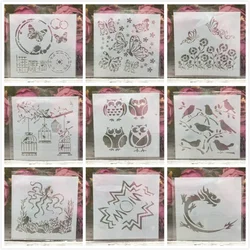 1Pcs 13cm Owl Bird Dragon Octopus DIY Layering Stencils Painting Scrapbooking Stamp Embossing Album Decorative Template