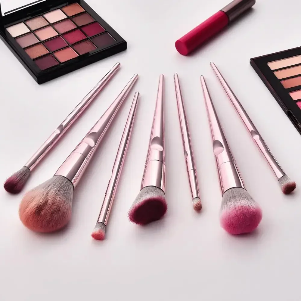 10 pçs pro pincéis de maquiagem conjunto com pincéis saco fundação sobrancelha sombra pincel de maquiagem moda beleza compõem ferramentas cosméticas