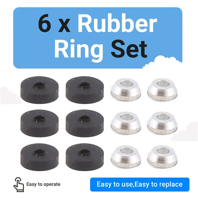 Y22A-6Pcs Rubber Ring Set For Wltoys V966 V977 XK K110 K120 RC Helicopter Airplane Drone Spare Parts Accessories