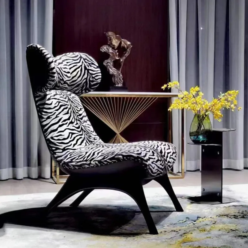 &* Single One Seat Leisure Chair Home Club Hotel Homestay Nordic Fabric Simple Fashion Designer Matching Chair