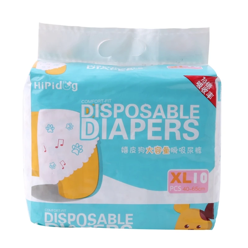 10PCS/pack Super Absorption Physiological Pants Dog Diapers For Dogs Pet Female Dog Disposable Leakproof Nappies Puppy