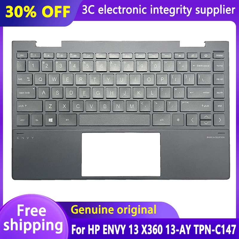 

Original NEW US Keyboard For HP ENVY 13 X360 13-AY TPN-C147 Laptop Housing Palmrest Upper Cover Top Case Backlight L94518-001