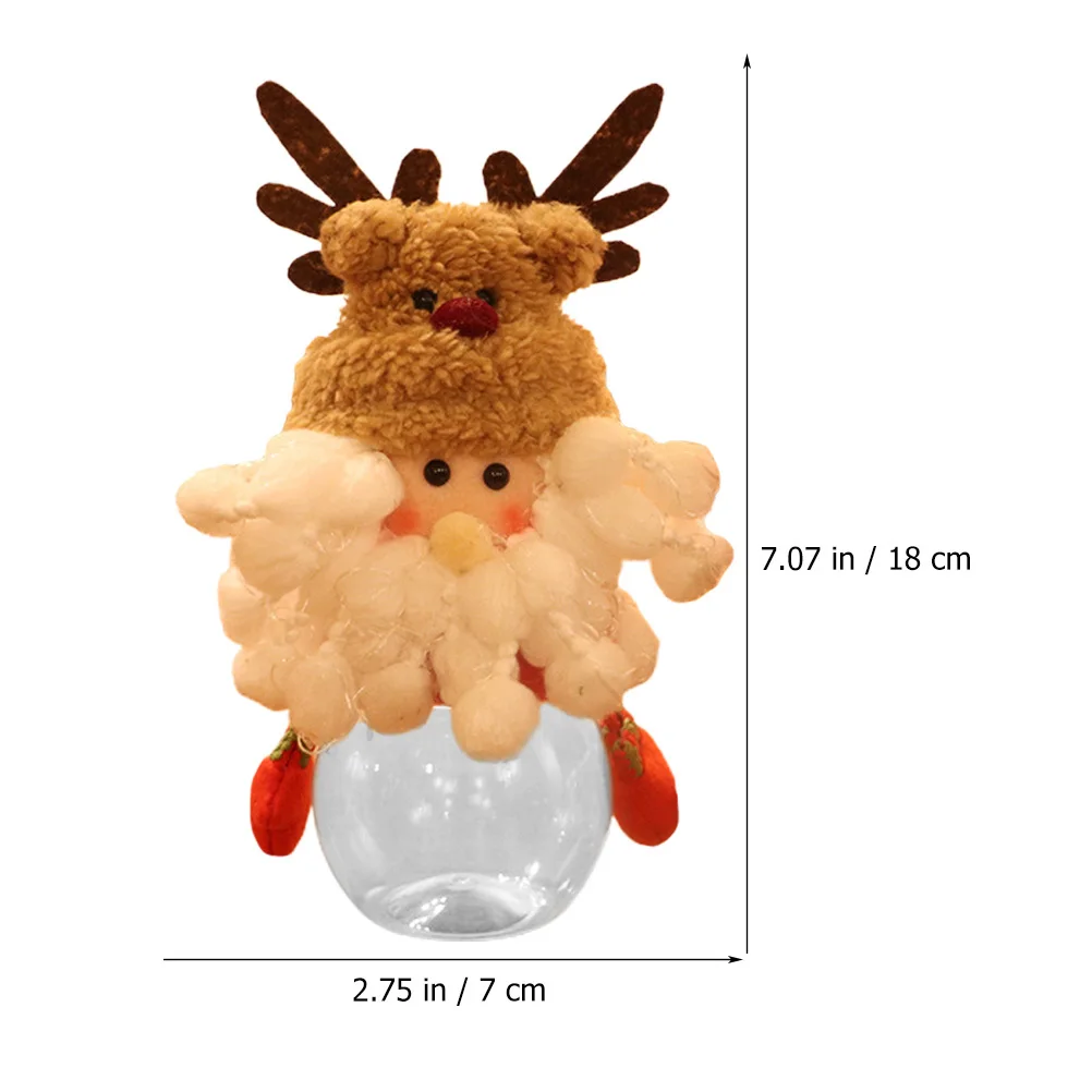 

2Pcs Christmas Decorations Xmas Theme Case Light Compact Candy Box Perfect for Gifts Crafts Cookie Storage Home School Use