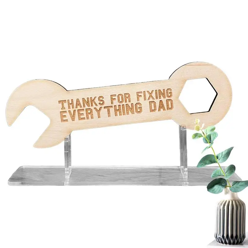 Fathers Day Desktop Decoration Sign Decorations Wrench Cutouts For Fathers Day Meaningful Farmhouse Tool Shaped Ornament