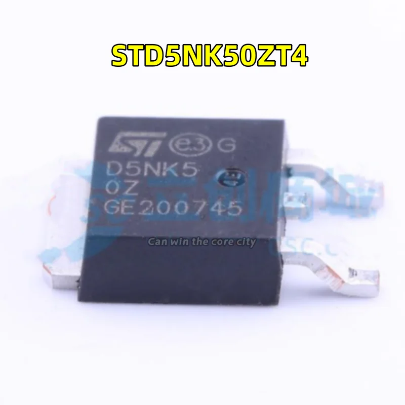 

1-100 PCS/LOT New imported original STD5NK50Z STD5NK50ZT4 D5NK50Z TO-252 package MOS field effect tube chip