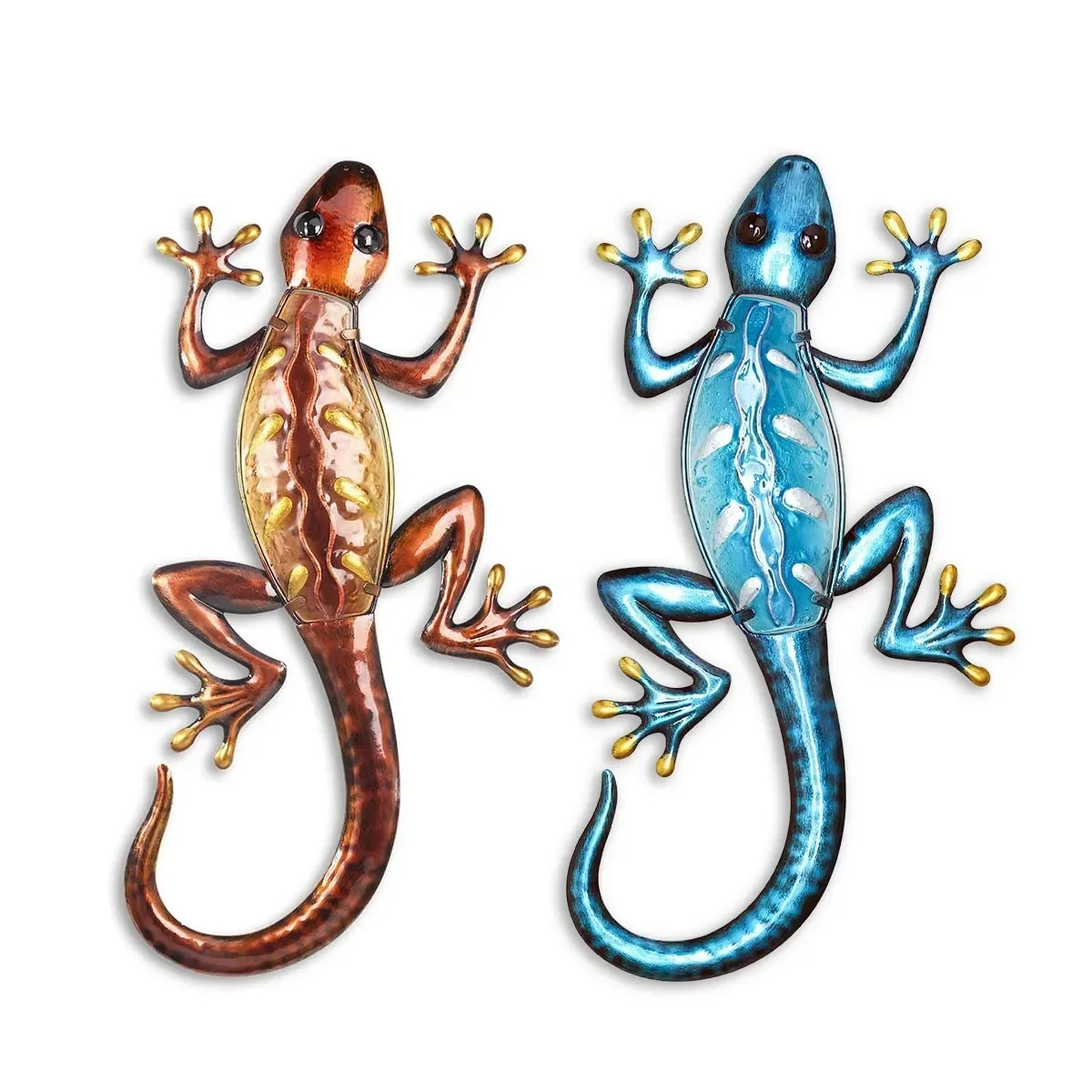 1PC Iron stained glass lizard wall hanging creative indoor soft decoration wall art wall hanging for living  bedroom study room