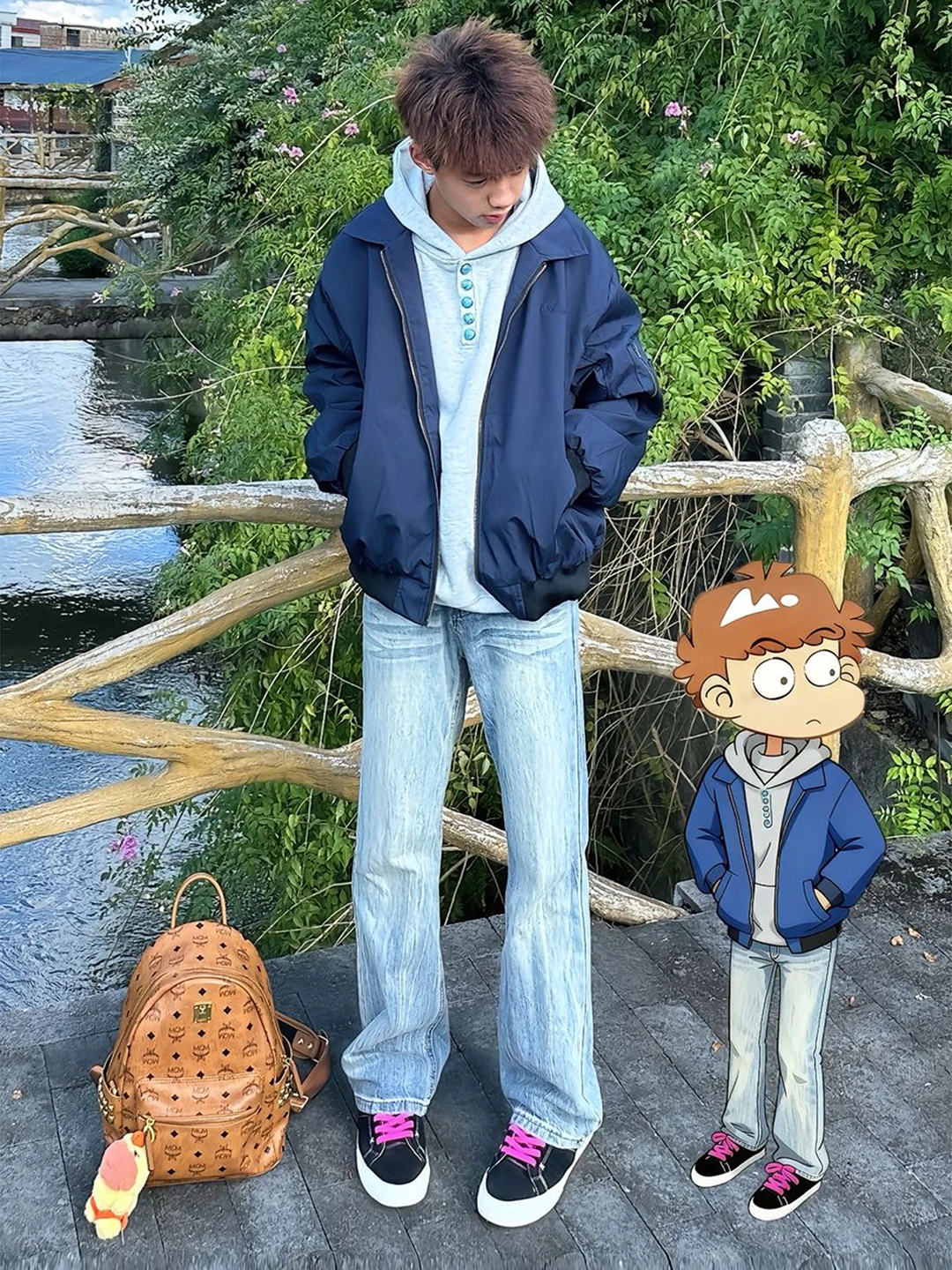 

Мужские джинсы Blue Waed прямого кроя, повседневные брюки Cleanfit в американском стиле High Street, средняя посадка, застежка-молния, комфортная посадка